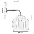 Arandela Aluminio Bola Dourado 23x25cm