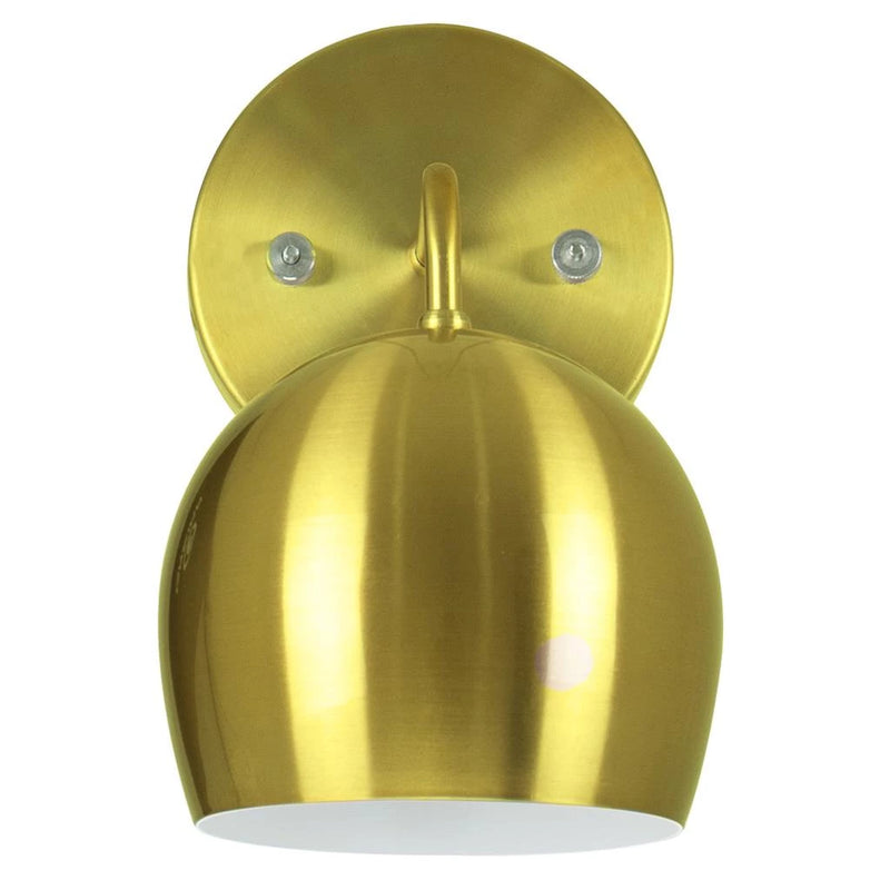 Arandela Aluminio Bola Dourado 23x25cm