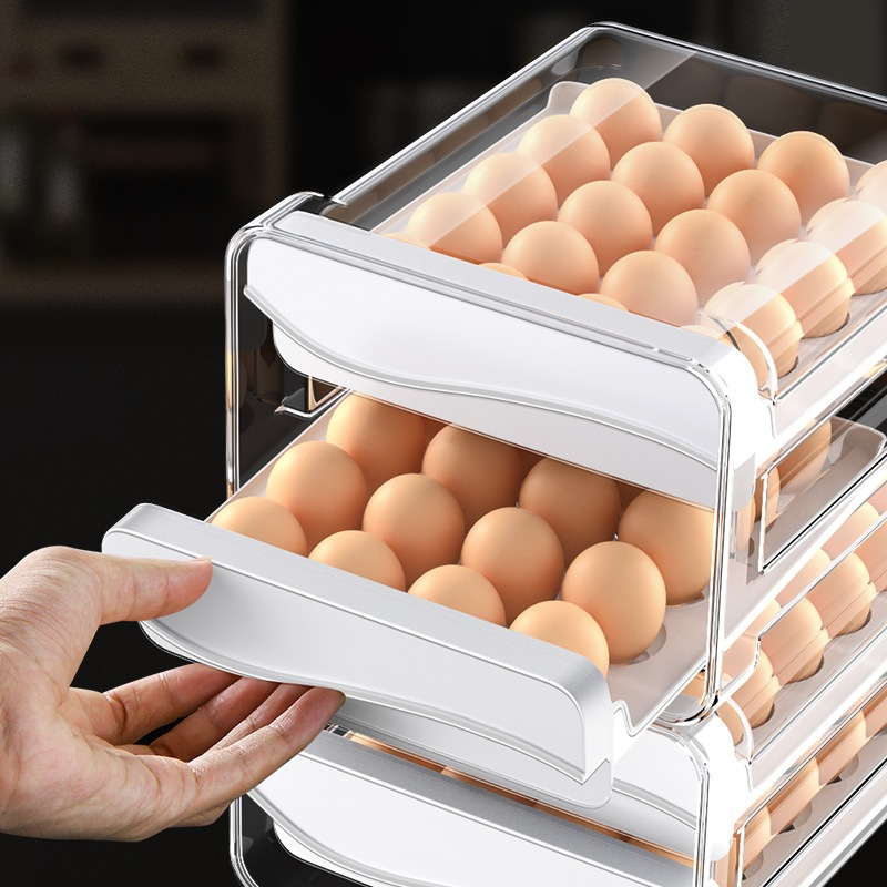 Gaveteiro Empilhável Porta Ovos Duplo 32/40 ovos