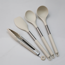 Kit 8 Utensílios de Cozinha de Silicone e Aço Inox Grandes com Balde - Livre de BPA - Original LUMAI