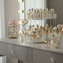 Organizador Prateleira Diamante Acrílico Porta Maquiagem Beleza Multiuso Giratorio