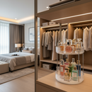 Organizador + Porta cotonete e algodão Prateleira Diamante Acrílico Porta Maquiagem Beleza Multiuso Giratorio