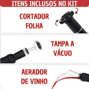 Kit Abridor De Vinho Elétrico Com Acessórios Ideal Para Saca Rolhas Elétrico Decanter Automatico