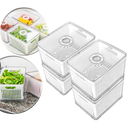 Kit Organizadores de Geladeira e Armário 3,8L – Cestos Acrílico Plástico Transparente para Cozinha, Frutas, Verduras