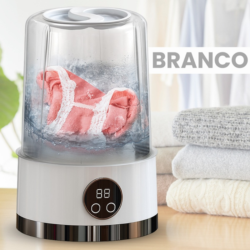 Mini Máquina de Lavar Roupas Íntimas Portátil – Compacta, Silenciosa e Recarregável