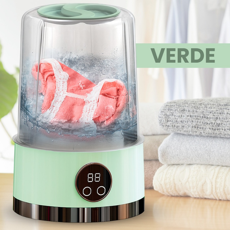 Mini Máquina de Lavar Roupas Íntimas Portátil – Compacta, Silenciosa e Recarregável