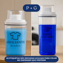 Dispenser Organizador Lavanderia 2,3 litros ou 1,5 Litros Acrílico - Amaciante, Sabão em Pó e Liquido, Tira Manchas