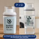 Dispenser Organizador Lavanderia 2,3 litros ou 1,5 Litros Acrílico - Amaciante, Sabão em Pó e Liquido, Tira Manchas