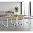 PRATELEIRA ORGANIZADORA BAMBU e FERRO BRANCO Nicho Empilhável Cozinha Despensa Mesa Canto Multiuso Minimalista ELEXA