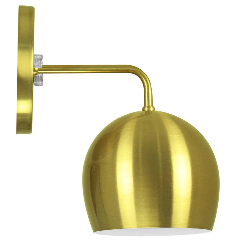 Arandela Aluminio Bola Dourado 23x25cm