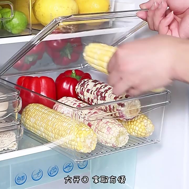 Cozinha Frigorífico Organizador Clear Dispenser Despensa Refrigerante Geladeira Lata Acessórios