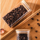 Pote Acrílico Com Tampa Multiuso Quadrado Plástico 800ml 500ml 1000ml Super Vedação Transparente